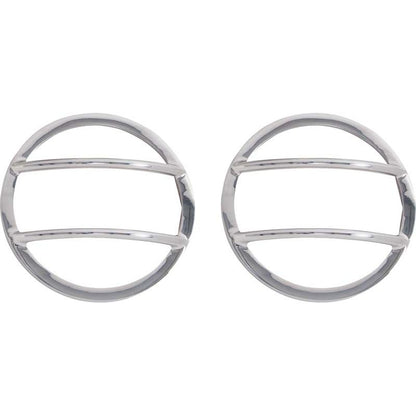 KENTROL Jeep JK Fog Light Cover Pair 07-18 Wrangler JK Polished Silver Kentrol  30014