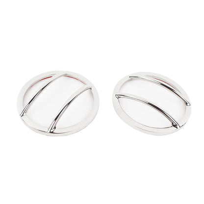 KENTROL Jeep JK Fog Light Cover Pair 07-18 Wrangler JK Polished Silver Kentrol  30014