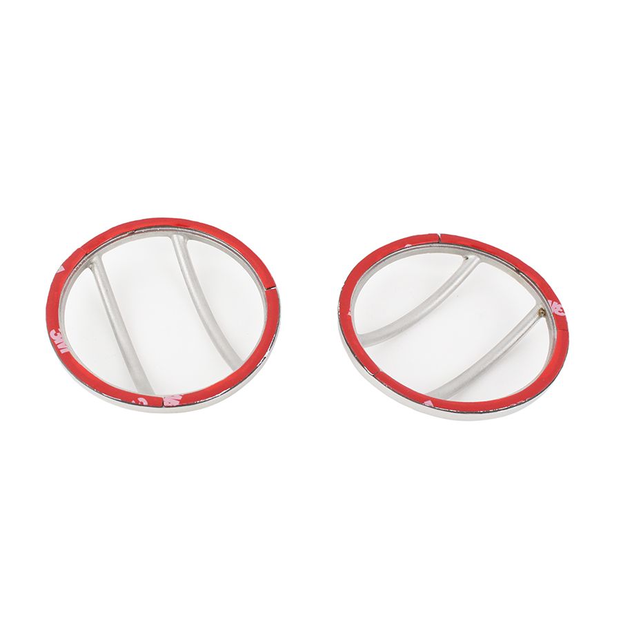 KENTROL Jeep JK Fog Light Cover Pair 07-18 Wrangler JK Polished Silver Kentrol  30014