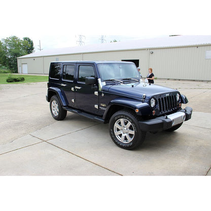 KENTROL Jeep JK Fog Light Cover Pair 07-18 Wrangler JK Polished Silver Kentrol  30014