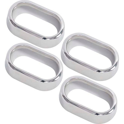 KENTROL Jeep JK Interior Door Handle Bezels 4 Pieces 07-10 Wrangler JK Polished Silver Kentrol  30015