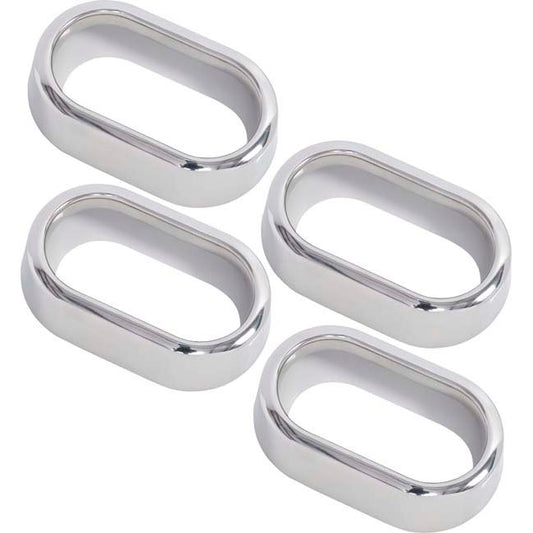 KENTROL Jeep JK Interior Door Handle Bezels 4 Pieces 07-10 Wrangler JK Polished Silver Kentrol  30015