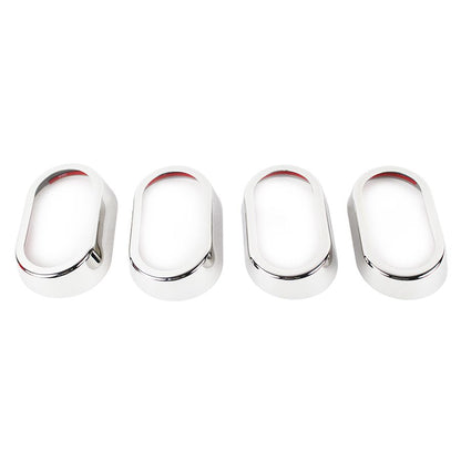 KENTROL Jeep JK Interior Door Handle Bezels 4 Pieces 07-10 Wrangler JK Polished Silver Kentrol  30015