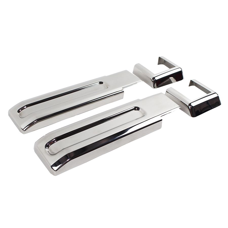 KENTROL Jeep JK Tailgate Hinge Overlays 4 Pieces 07-18 Wrangler JK Polished Silver Kentrol  30017