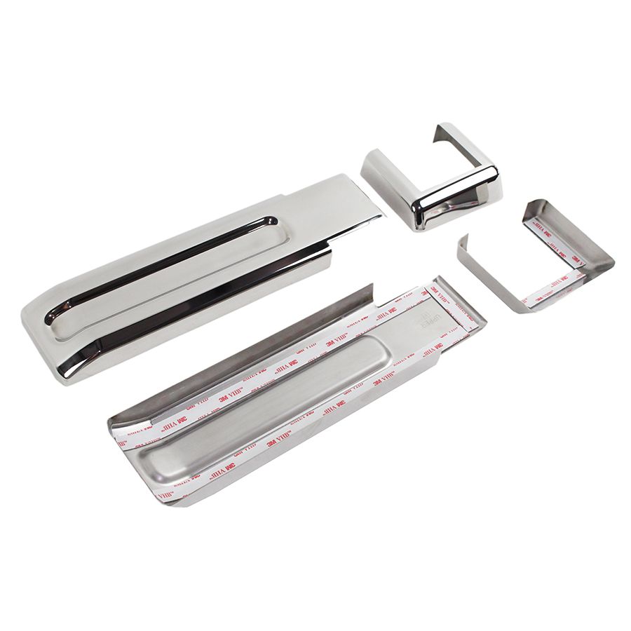 KENTROL Jeep JK Tailgate Hinge Overlays 4 Pieces 07-18 Wrangler JK Polished Silver Kentrol  30017