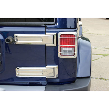 KENTROL Jeep JK Tailgate Hinge Overlays 4 Pieces 07-18 Wrangler JK Polished Silver Kentrol  30017
