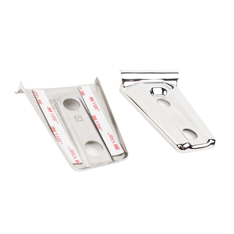 KENTROL Jeep JK Hood Hinge Overlays Pair 07-18 Wrangler JK Polished Silver Kentrol  30019