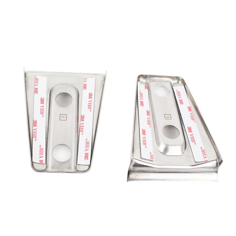 KENTROL Jeep JK Hood Hinge Overlays Pair 07-18 Wrangler JK Polished Silver Kentrol  30019