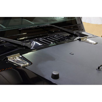 KENTROL Jeep JK Hood Hinge Overlays Pair 07-18 Wrangler JK Polished Silver Kentrol  30019