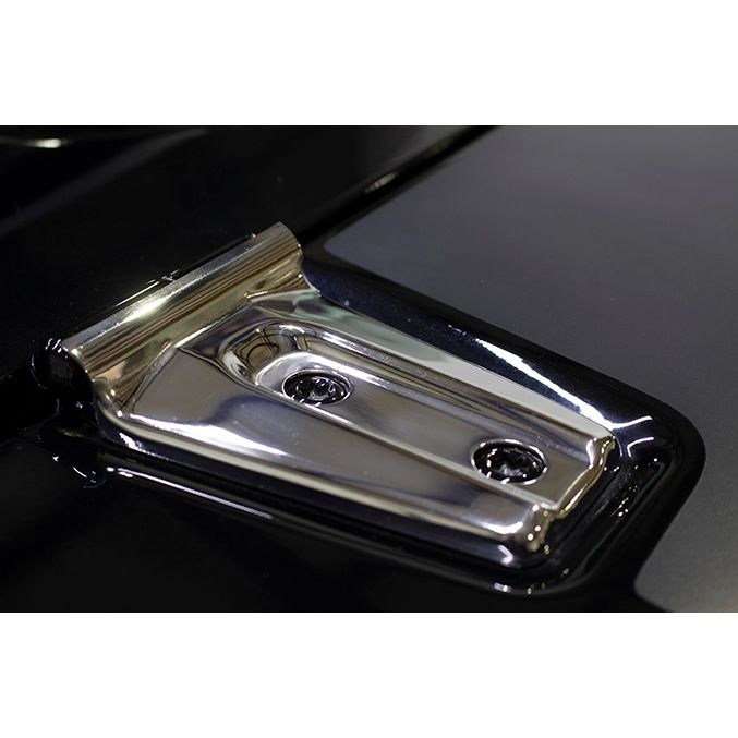 KENTROL Jeep JK Hood Hinge Overlays Pair 07-18 Wrangler JK Polished Silver Kentrol  30019