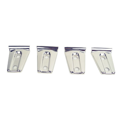KENTROL Jeep JK Door Hinge Overlays 4 Pieces 2 Door 07-18 Wrangler JK Polished Silver Kentrol  30020