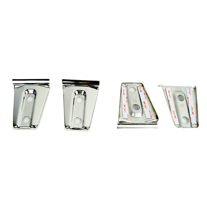 KENTROL Jeep JK Door Hinge Overlays 4 Pieces 2 Door 07-18 Wrangler JK Polished Silver Kentrol  30020