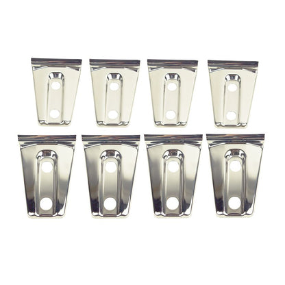 KENTROL Jeep JK Door Hinge Overlays 8 Pieces 4 Door 07-18 Wrangler JK Polished Silver Kentrol  30021
