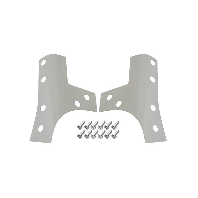 KENTROL Jeep JK Windshield Support Overlays Pair 07-18 Wrangler JK Polished Silver Kentrol  30074