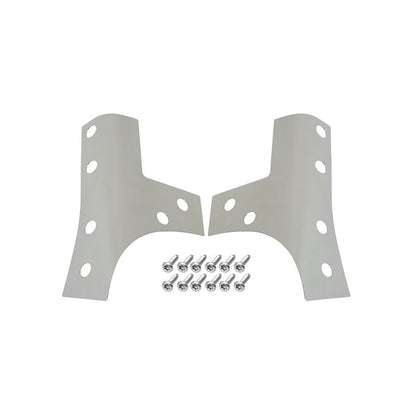 KENTROL Jeep JK Windshield Support Overlays Pair 07-18 Wrangler JK Polished Silver Kentrol  30074