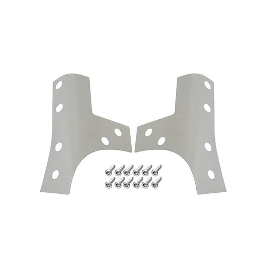 KENTROL Jeep JK Windshield Support Overlays Pair 07-18 Wrangler JK Polished Silver Kentrol  30074