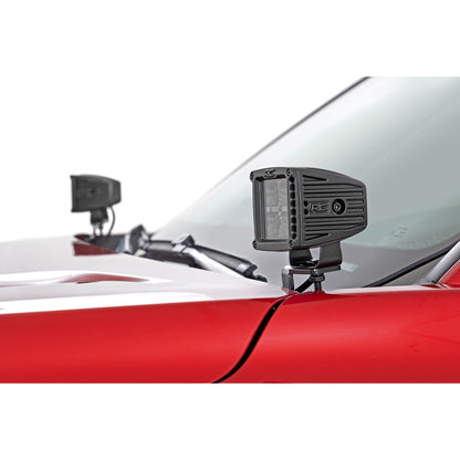 ROUGH COUNTRY LED Light Kit | Ditch Mount | 2" Black Pair | White DRL | Toyota Tacoma (24-25) | 72103