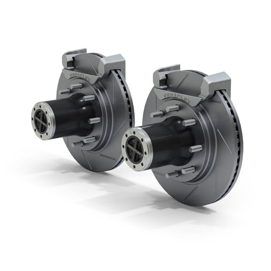 TeraFlex | 07-18 Wrangler JK Dana 30/44 Front Axle 8-Lug Locking Hub Conversion Kit w/ Slotted Big Rotors TeraFlex | 3034410