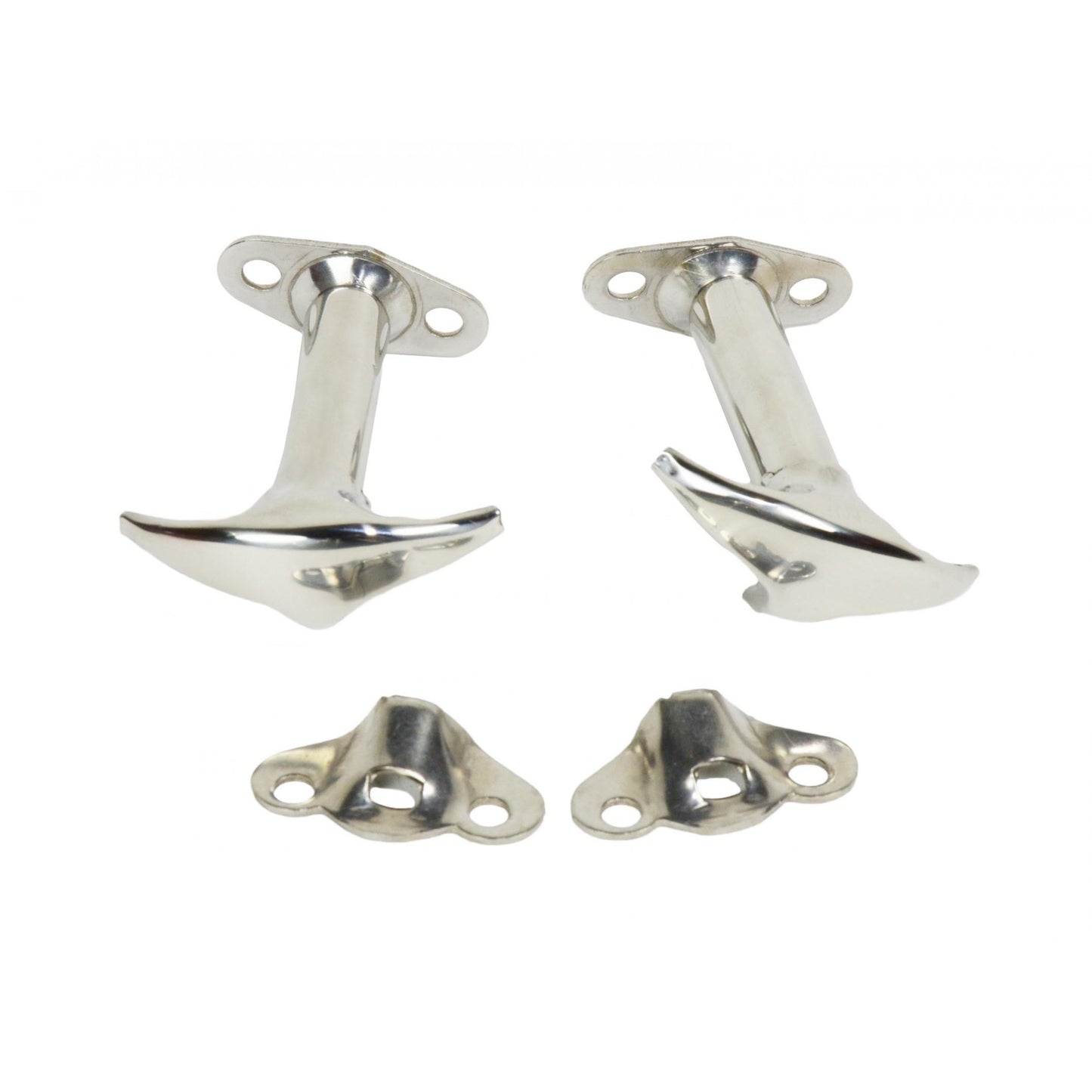 KENTROL Jeep CJ/YJ Hood Catch Pair 55-95 CJ and Wrangler YJ Polished Silver Kentrol  30401