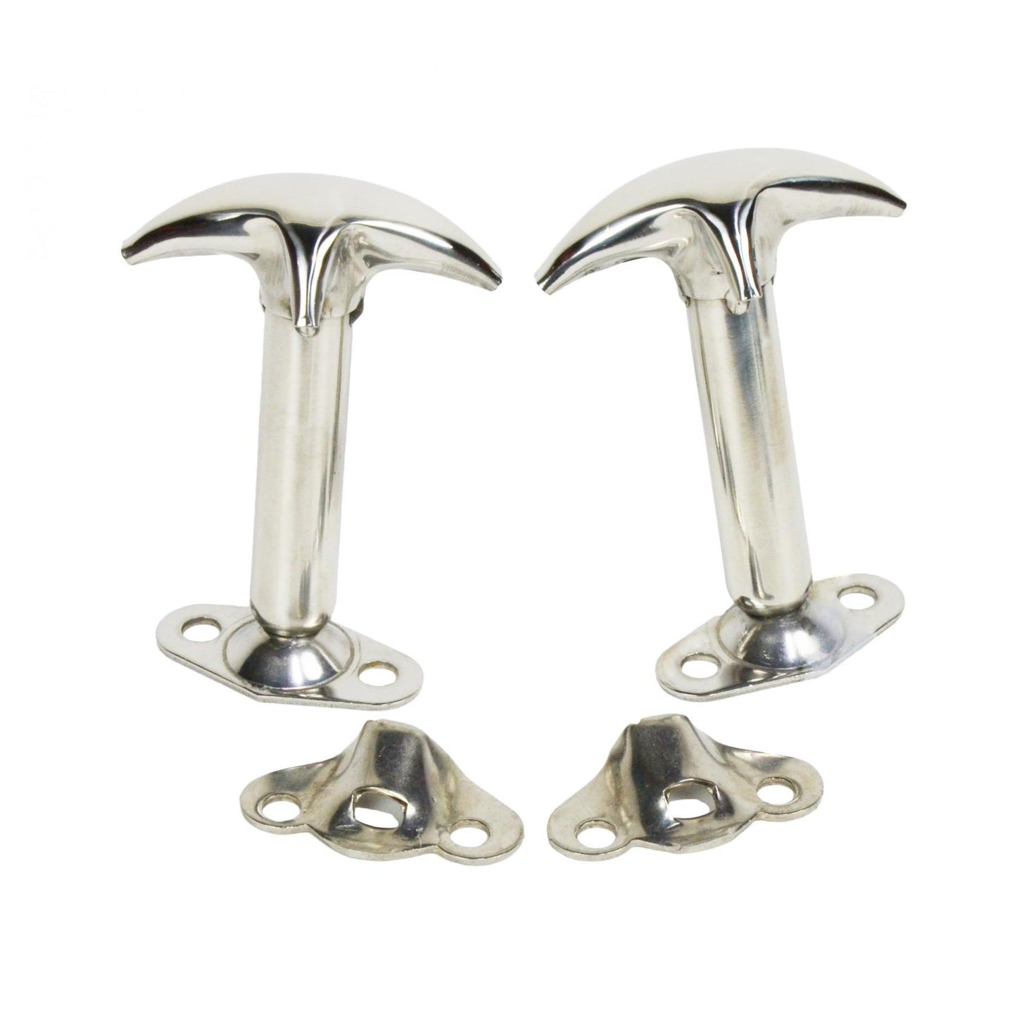 KENTROL Jeep CJ/YJ Hood Catch Pair 55-95 CJ and Wrangler YJ Polished Silver Kentrol  30401