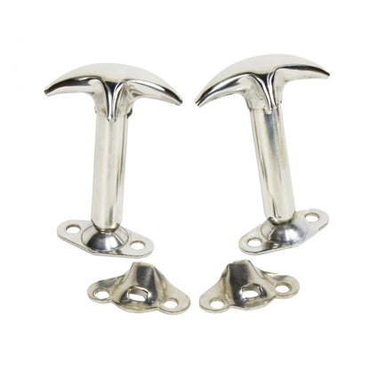 KENTROL Jeep CJ/YJ Hood Catch Pair 55-95 CJ and Wrangler YJ Polished Silver Kentrol  30401