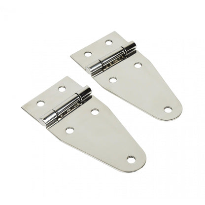 KENTROL Jeep CJ/YJ Hood Hinge Pair 55-95 CJ and Wrangler YJ Polished Silver Kentrol  30402
