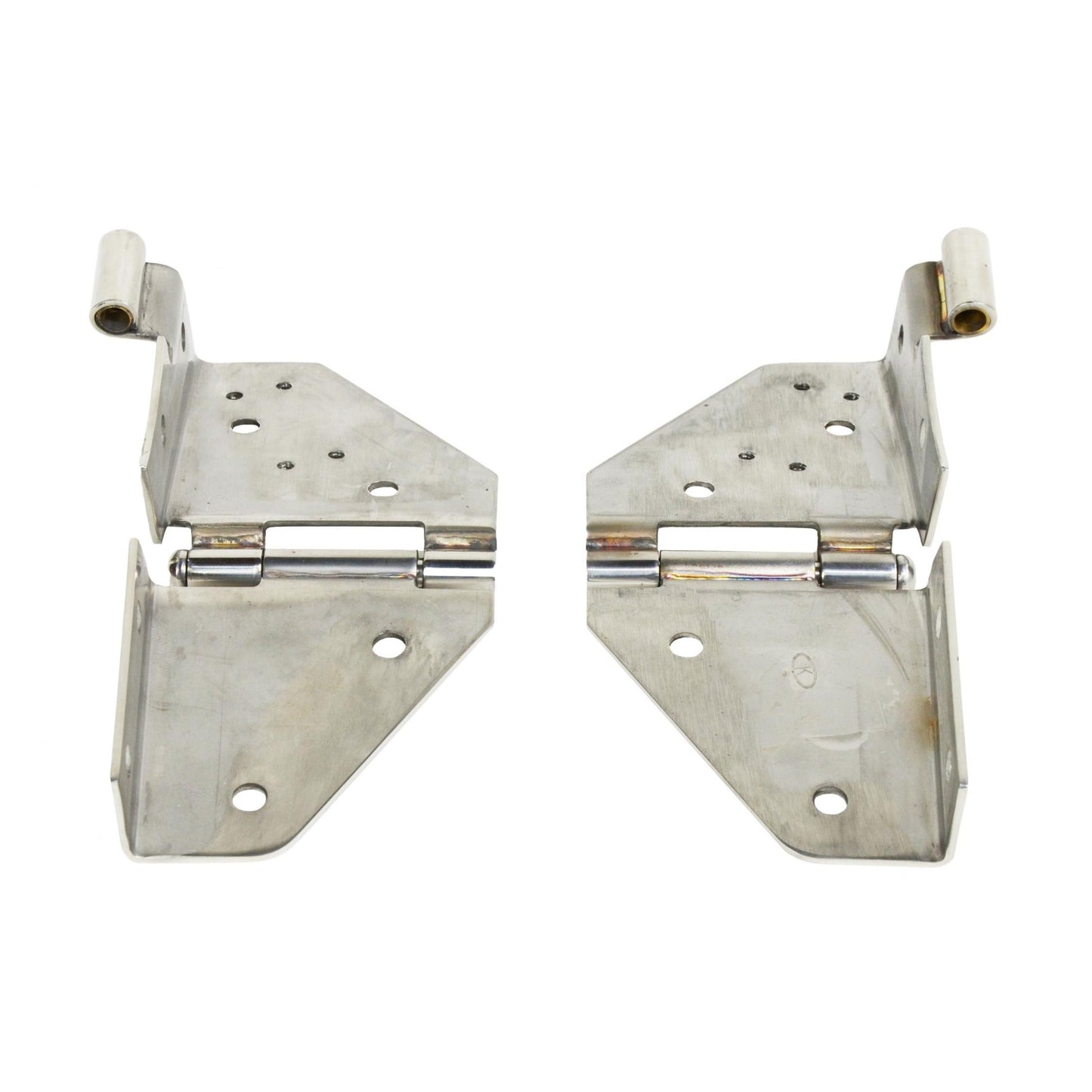 KENTROL Jeep CJ/YJ Windshield Hinge Pair 76-95 CJ and Wrangler YJ Polished Silver Kentrol  30403