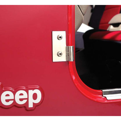 KENTROL JEEP CJ/YJ/TJ Lower Door Hinge Pair 76-06 CJ Wrangler YJ/TJ Polished Silver Kentrol  30407