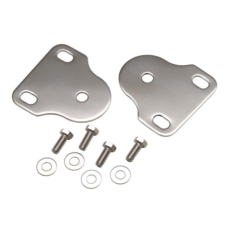 KENTROL Jeep CJ/YJ Interior Windshield Brackets Pair 76-95 CJ and Wrangler YJ Polished Silver Kentrol  30408