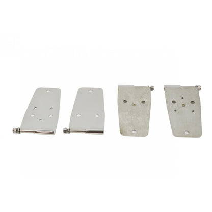 KENTROL Jeep CJ/YJ Door Hinge Set 4 Pieces 76-93 CJ and Wrangler YJ Polished Silver Kentrol  30420