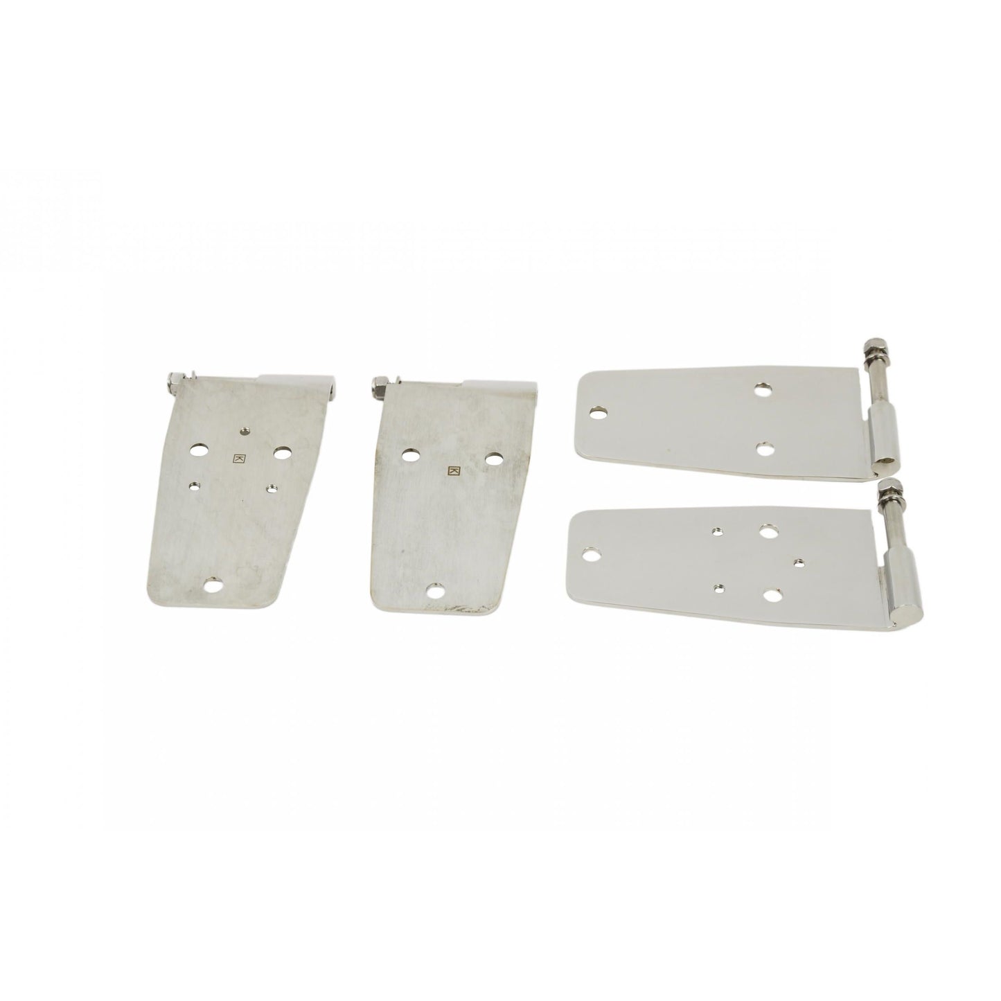 KENTROL Jeep CJ/YJ Door Hinge Set 4 Pieces 76-93 CJ and Wrangler YJ Polished Silver Kentrol  30420