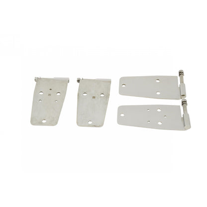KENTROL Jeep CJ/YJ Door Hinge Set 4 Pieces 76-93 CJ and Wrangler YJ Polished Silver Kentrol  30420