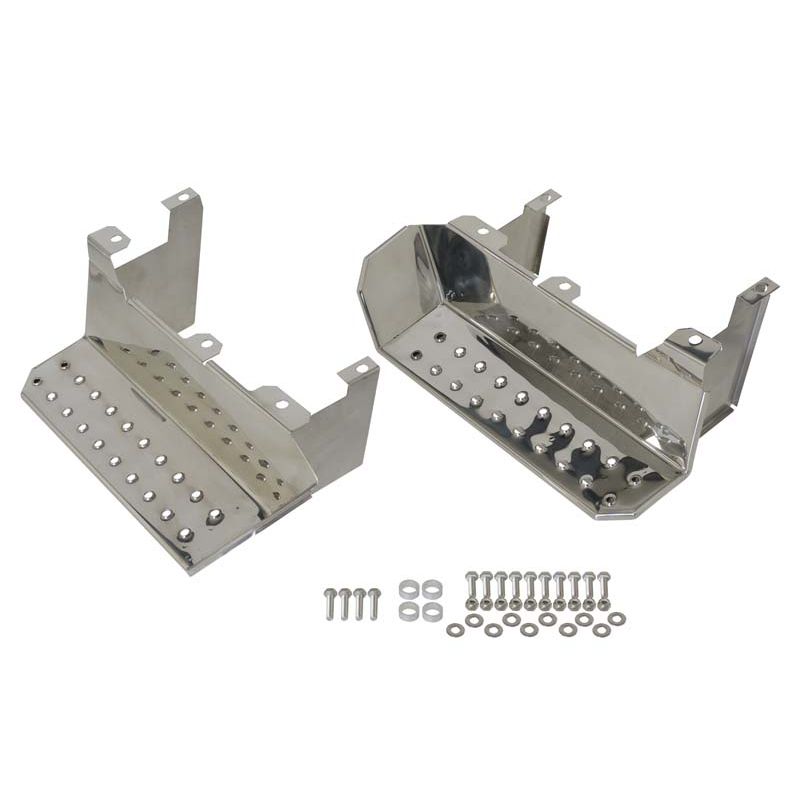 KENTROL Jeep CJ7/YJ Side Steps Pair 76-95 CJ7 Wrangler YJ Polished Silver Kentrol  30432