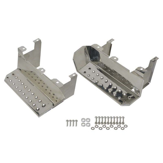 KENTROL Jeep CJ7/YJ Side Steps Pair 76-95 CJ7 Wrangler YJ Polished Silver Kentrol  30432