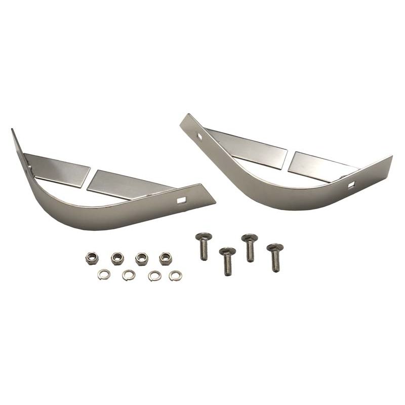 KENTROL Jeep YJ Rear Body Guard Pair 87-95 Wrangler TJ Polished Silver Kentrol  30435