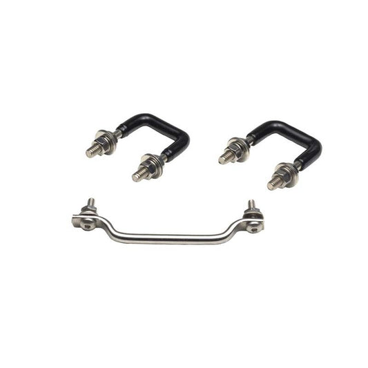 KENTROL Jeep YJ Windshield Tie Down Kit 87-95 Wrangler TJ Polished Silver Kentrol  30439