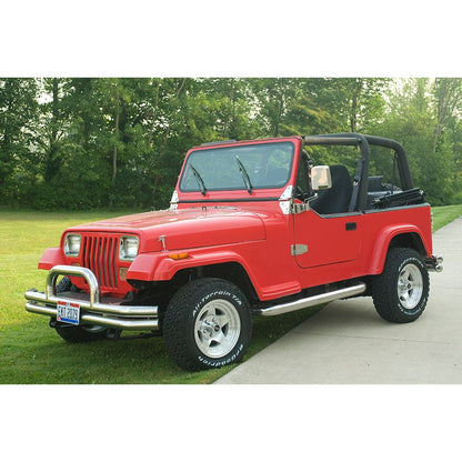 KENTROL Jeep YJ Windshield Tie Down Kit 87-95 Wrangler TJ Polished Silver Kentrol  30439