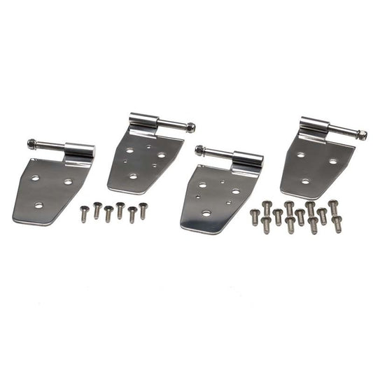 KENTROL Jeep YJ Door Hinge Set 4 Pieces 87-95 Wrangler TJ Polished Silver Kentrol  30441