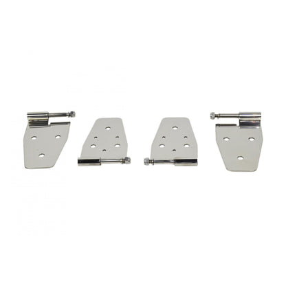 KENTROL Jeep YJ Door Hinge Set 4 Pieces 87-95 Wrangler TJ Polished Silver Kentrol  30441