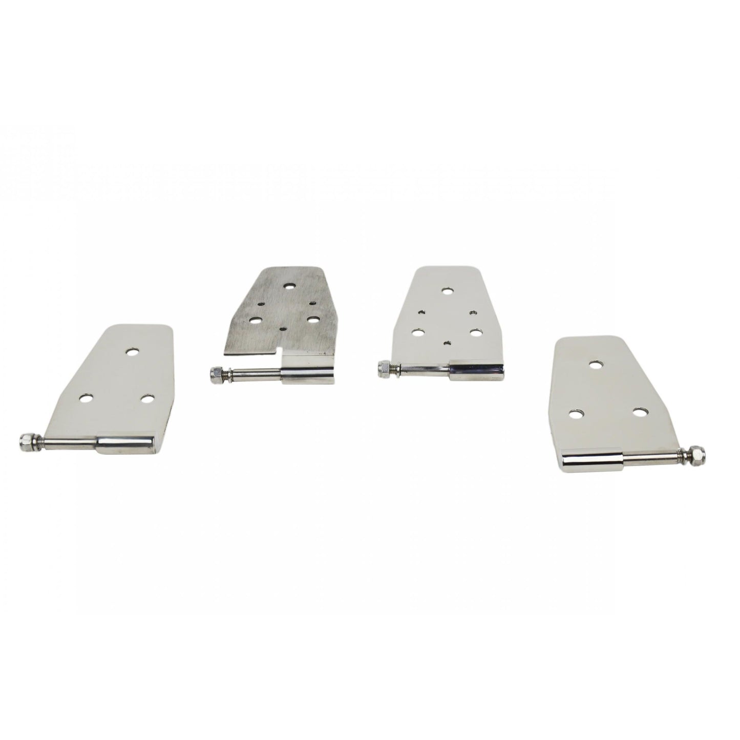 KENTROL Jeep YJ Door Hinge Set 4 Pieces 87-95 Wrangler TJ Polished Silver Kentrol  30441