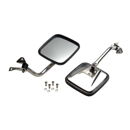 KENTROL Jeep YJ Mirror Kit Pair 87-95 Wrangler TJ Polished Silver Kentrol  30445