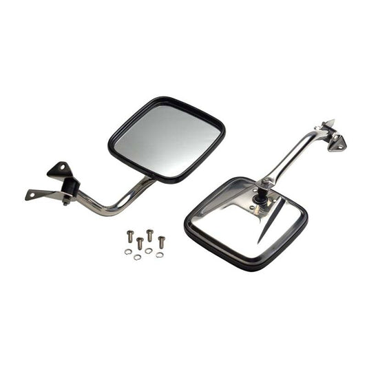 KENTROL Jeep YJ Mirror Kit Pair 87-95 Wrangler TJ Polished Silver Kentrol  30445