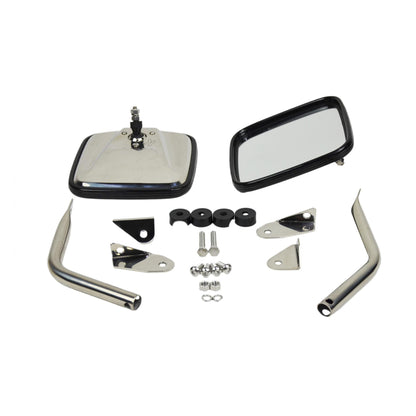 KENTROL Jeep YJ Mirror Kit Pair 87-95 Wrangler TJ Polished Silver Kentrol  30445