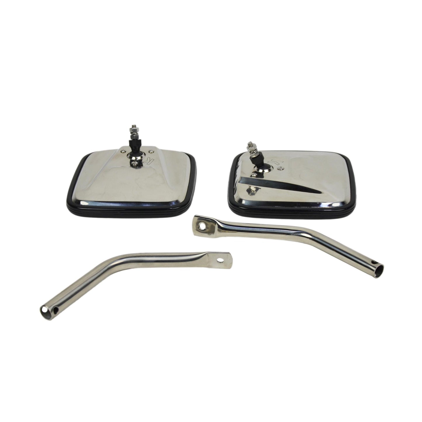 KENTROL Jeep YJ Mirror Kit Pair 87-95 Wrangler TJ Polished Silver Kentrol  30445