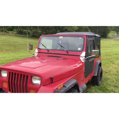 KENTROL Jeep YJ Mirror Kit Pair 87-95 Wrangler TJ Polished Silver Kentrol  30445