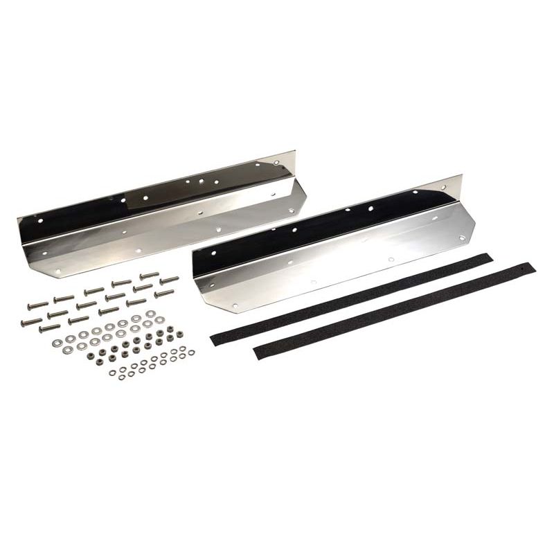 KENTROL Jeep YJ Step Cover Inlay Pair 87-95 Wrangler TJ Polished Silver Kentrol  30447