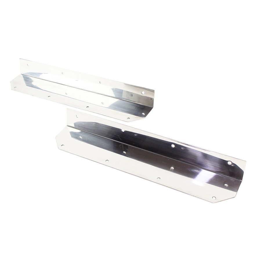 KENTROL Jeep YJ Step Cover Inlay Pair 87-95 Wrangler TJ Polished Silver Kentrol  30447