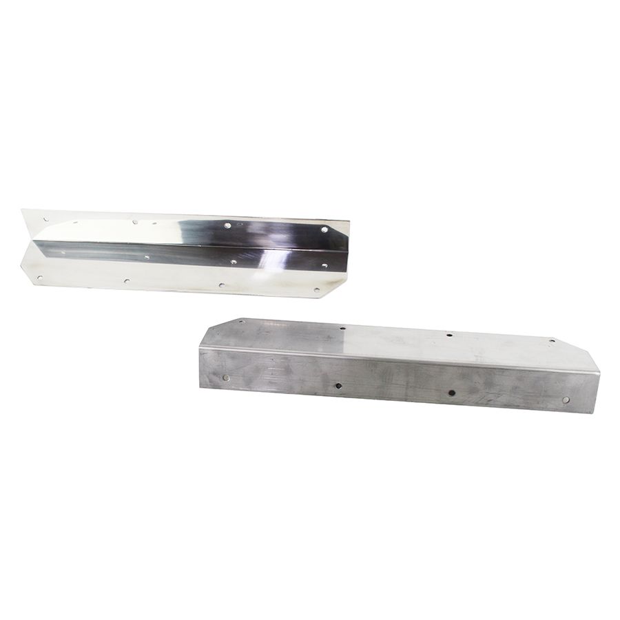 KENTROL Jeep YJ Step Cover Inlay Pair 87-95 Wrangler TJ Polished Silver Kentrol  30447