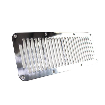 KENTROL Jeep YJ Hood Vent 8 Holes 87-95 Wrangler TJ Polished Silver Kentrol  30458