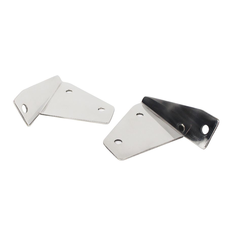 KENTROL Jeep CJ/YJ Spot Light Bracket Pair 76-95 CJ and Wrangler YJ Polished Silver Kentrol  30461